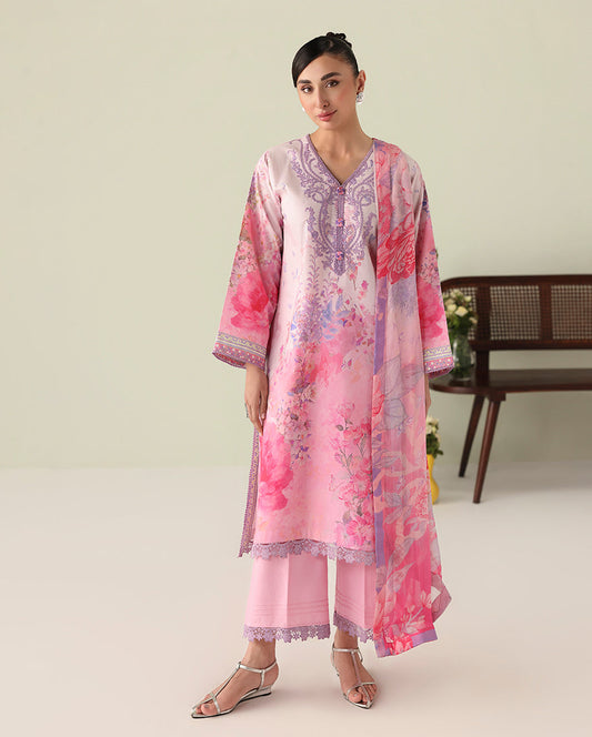 Roheenaz | Rosette Lawn | Petal Whispers - Casual Dress - available at Maria Faisal in UK and USA.