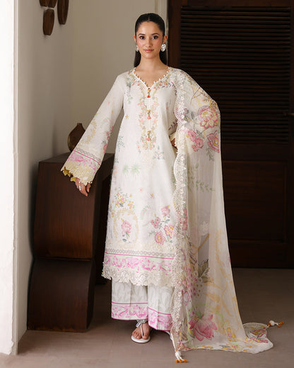 Roheenaz | Sunlit Tales Printed Embroidered Edit | Petalbeam - Luxury Dress - available at Maria Faisal in UK and USA.