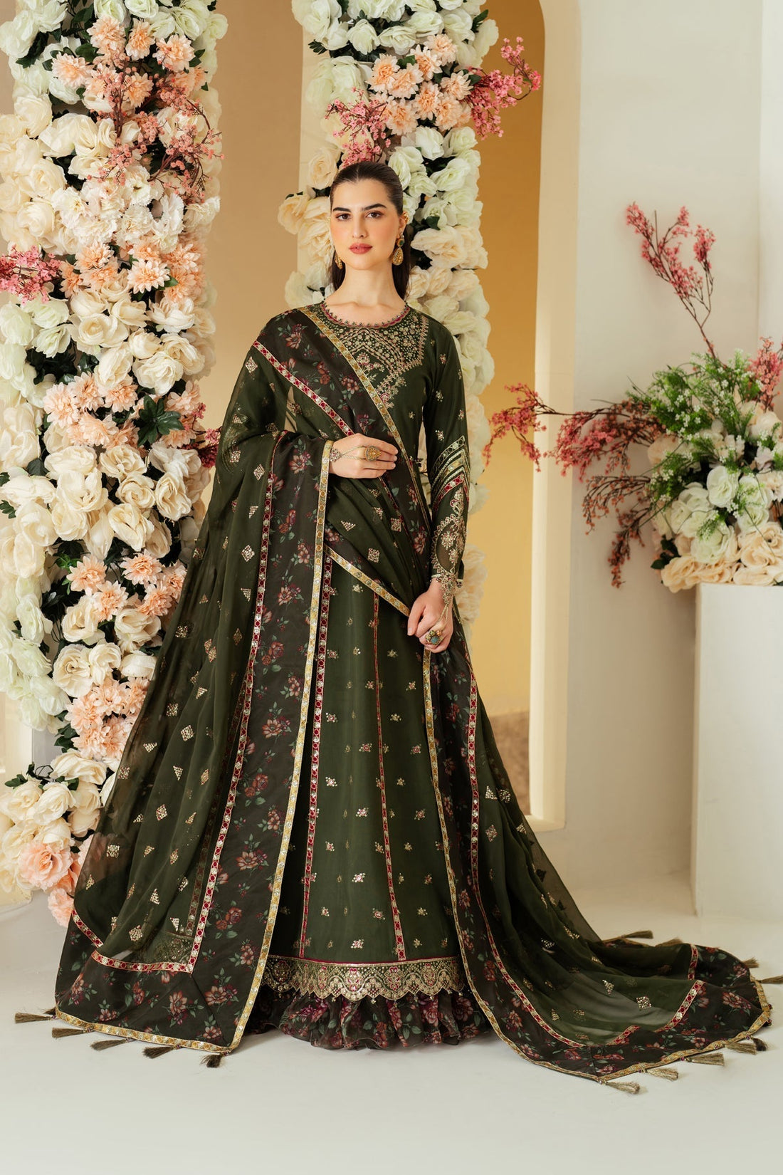 Alizeh | Luxury Raw Silk | AF-RS-03-PINE - Ladies Clothes - Maria Faisal