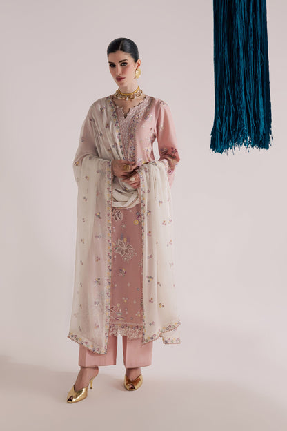 Batik | Festive Eid 26 | Pink Eclipse - Luxury Dress - available at Maria Faisal in UK and USA.