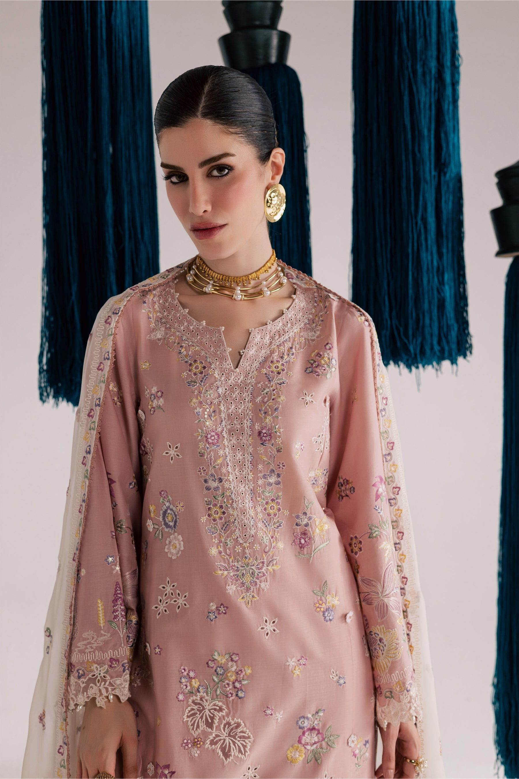 Batik | Festive Eid 26 | Pink Eclipse - Luxury Dress - available at Maria Faisal in UK and USA.