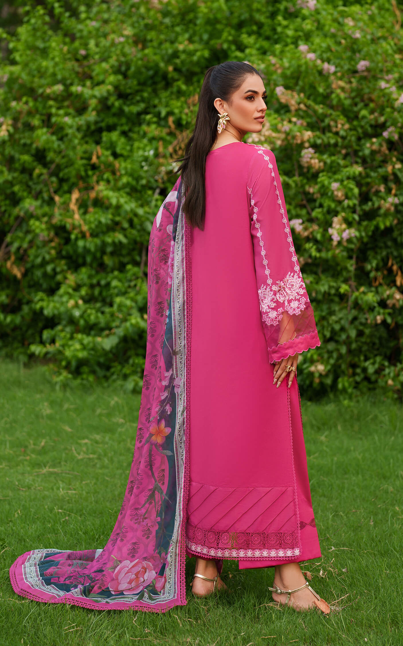Asifa and Nabeel | Eden Cambric 25 | Pink Reverie ECU25-06 - Ladies Clothes - Maria Faisal