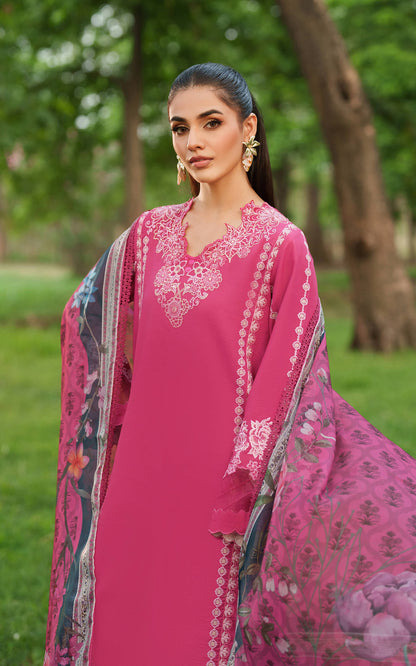 Asifa and Nabeel | Eden Cambric 25 | Pink Reverie ECU25-06 - Ladies Clothes - Maria Faisal