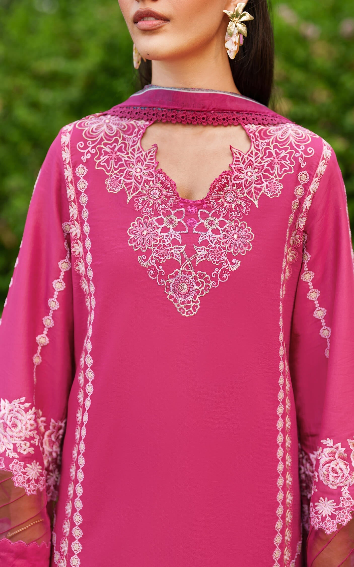 Asifa and Nabeel | Eden Cambric 25 | Pink Reverie ECU25-06 - Ladies Clothes - Maria Faisal