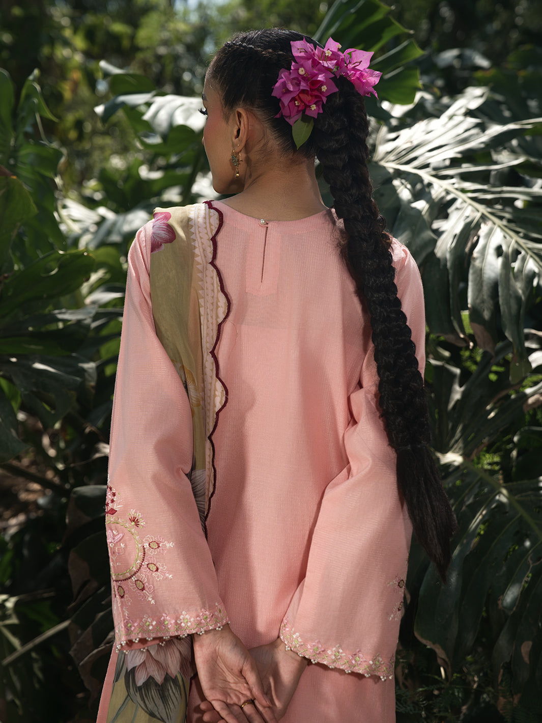 Hemstitch | The Garden Lawn | Pinky Peony - Ladies Clothes - Maria Faisal