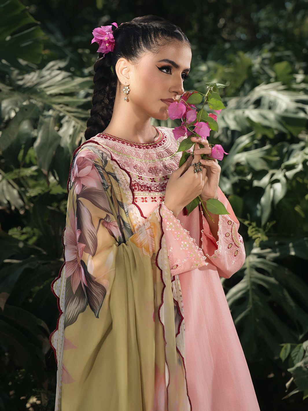 Hemstitch | The Garden Lawn | Pinky Peony - Ladies Clothes - Maria Faisal