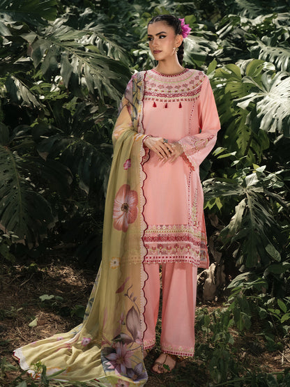 Hemstitch | The Garden Lawn | Pinky Peony - Ladies Clothes - Maria Faisal