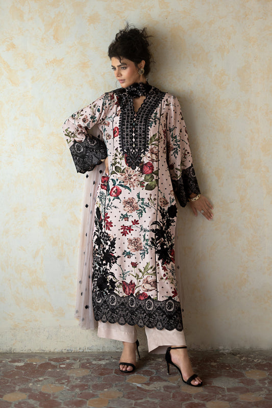 Zainab Chottani | Summer Edition 26 | Powder Serene - Formal Dress - available at Maria Faisal in UK and USA.