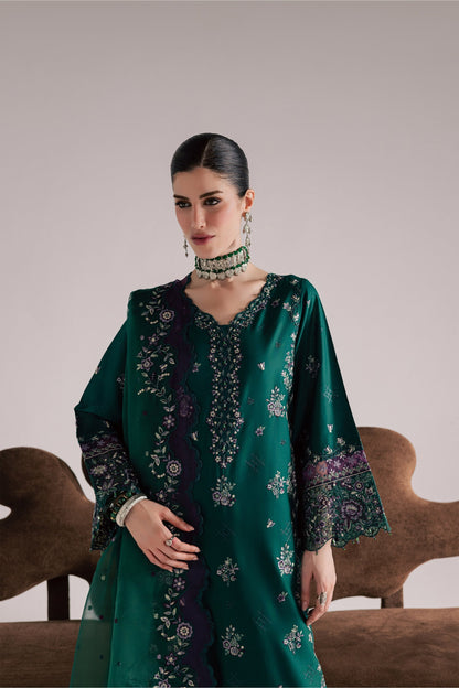 Batik | Festive Eid 26 | Purple Forest - Luxury Dress - available at Maria Faisal in UK and USA.
