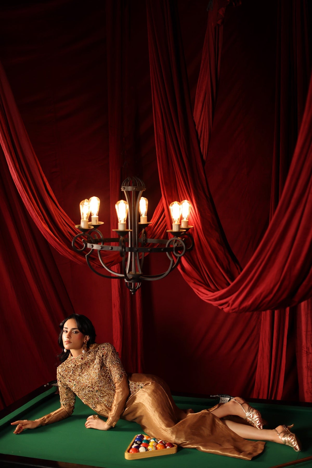Musferah Saad | The Elite Club | Queen Midas - Formal Dress - available at Maria Faisal in UK and USA.