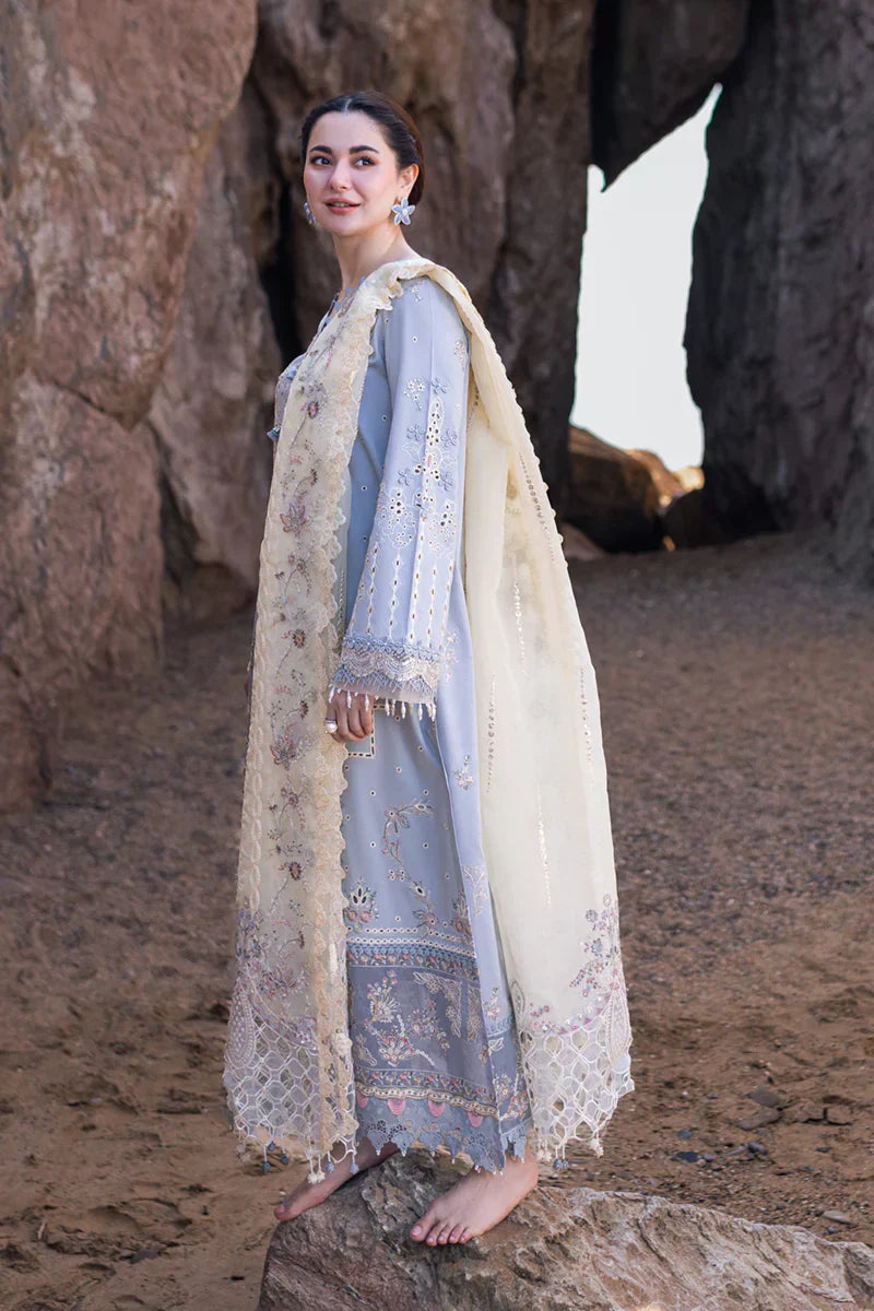 Qalamkar | Sahil Kinare Luxury Lawn | FP-04 FIRUZE - Ladies Clothes - Maria Faisal