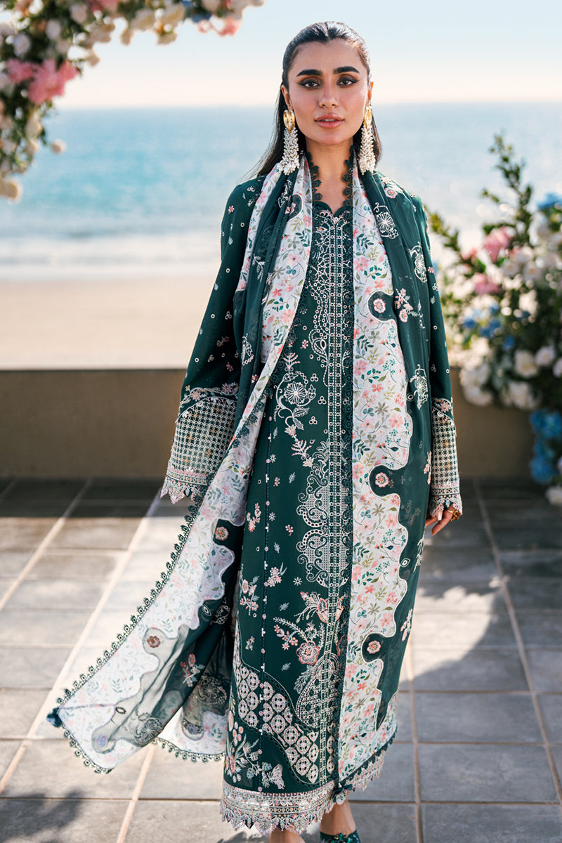 Qalamkar | Sahil Luxury Lawn | FK-13 ELIZA - Ladies Clothes 