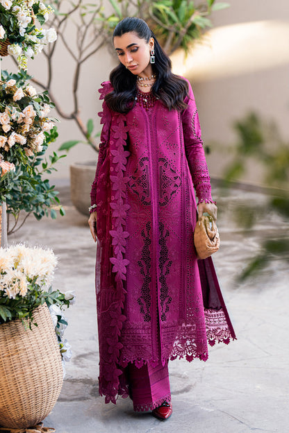 Qalamkar | Sahil Luxury Lawn | FK-11 VIOLET - Ladies Clothes 