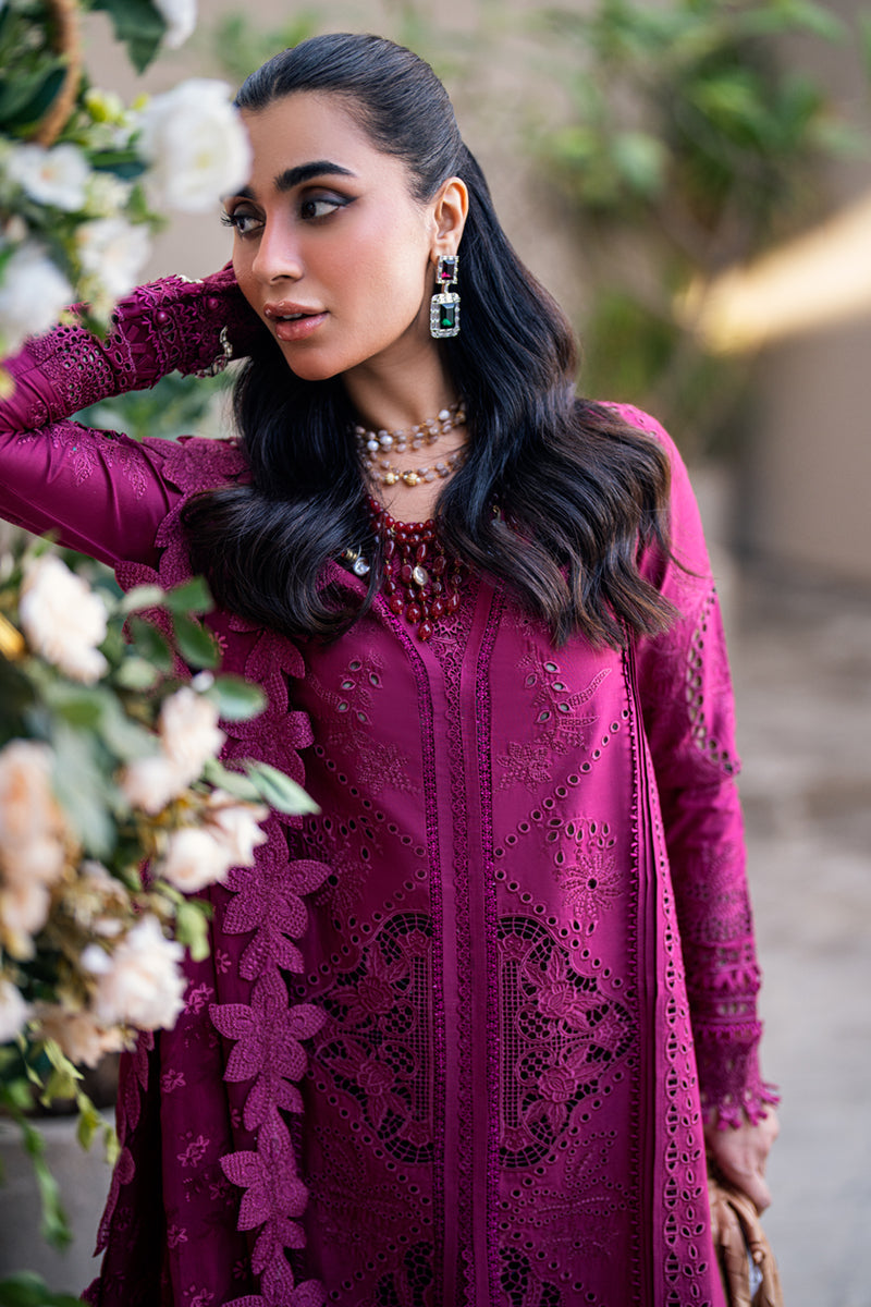 Qalamkar | Sahil Luxury Lawn | FK-11 VIOLET - Ladies Clothes 