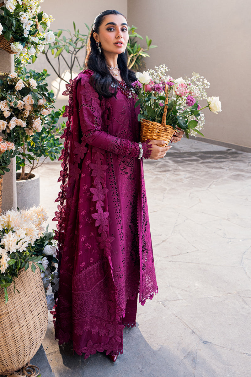 Qalamkar | Sahil Luxury Lawn | FK-11 VIOLET - Ladies Clothes 