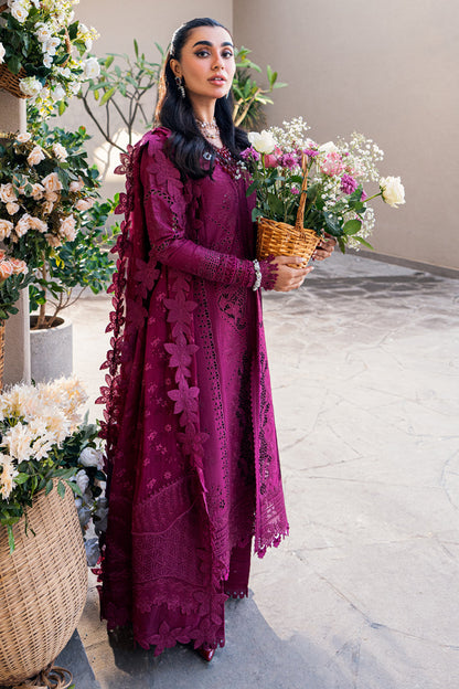 Qalamkar | Sahil Luxury Lawn | FK-11 VIOLET - Ladies Clothes 