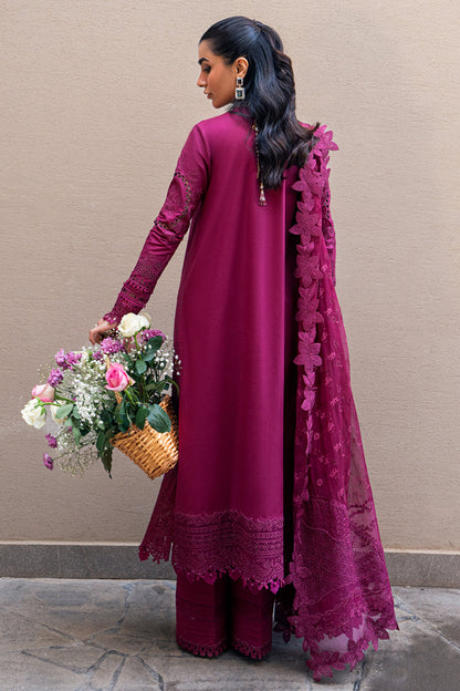 Qalamkar | Sahil Luxury Lawn | FK-11 VIOLET - Ladies Clothes 