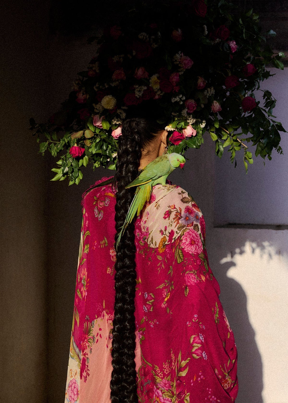 Hussain Rehar | Zan SS26 | Qermez - Luxury Dress - available at Maria Faisal in UK and USA.
