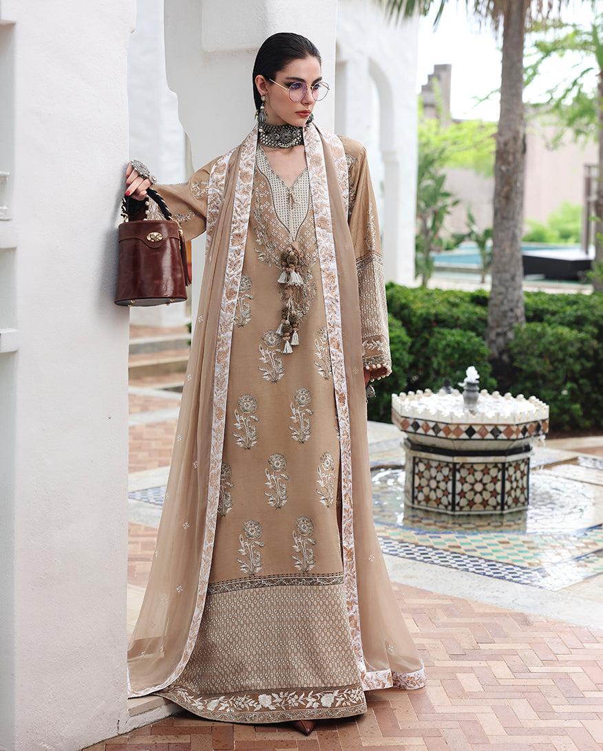 Mushq | Nuvera Rawsilk | Queen's Promise - Luxury Dress - available at Maria Faisal in UK and USA.