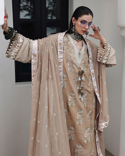 Mushq | Nuvera Rawsilk | Queen's Promise - Luxury Dress - available at Maria Faisal in UK and USA.