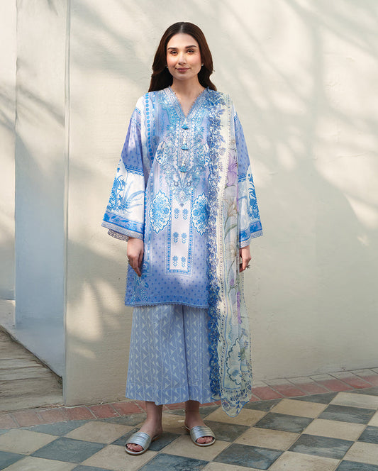 Roheenaz | Whispered Florals | Quiet Meadow - Casual Dress - available at Maria Faisal in UK and USA.