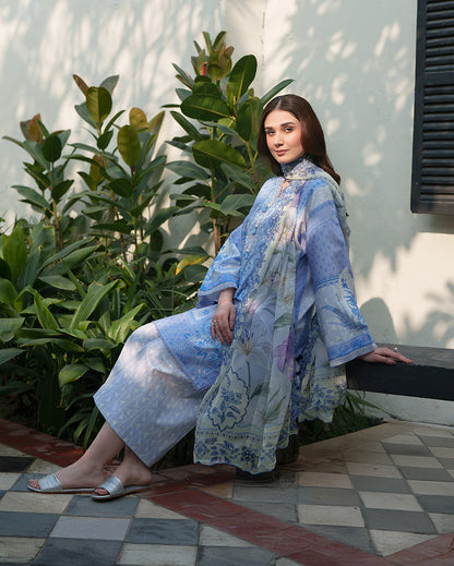 Roheenaz | Whispered Florals | Quiet Meadow - Casual Dress - available at Maria Faisal in UK and USA.