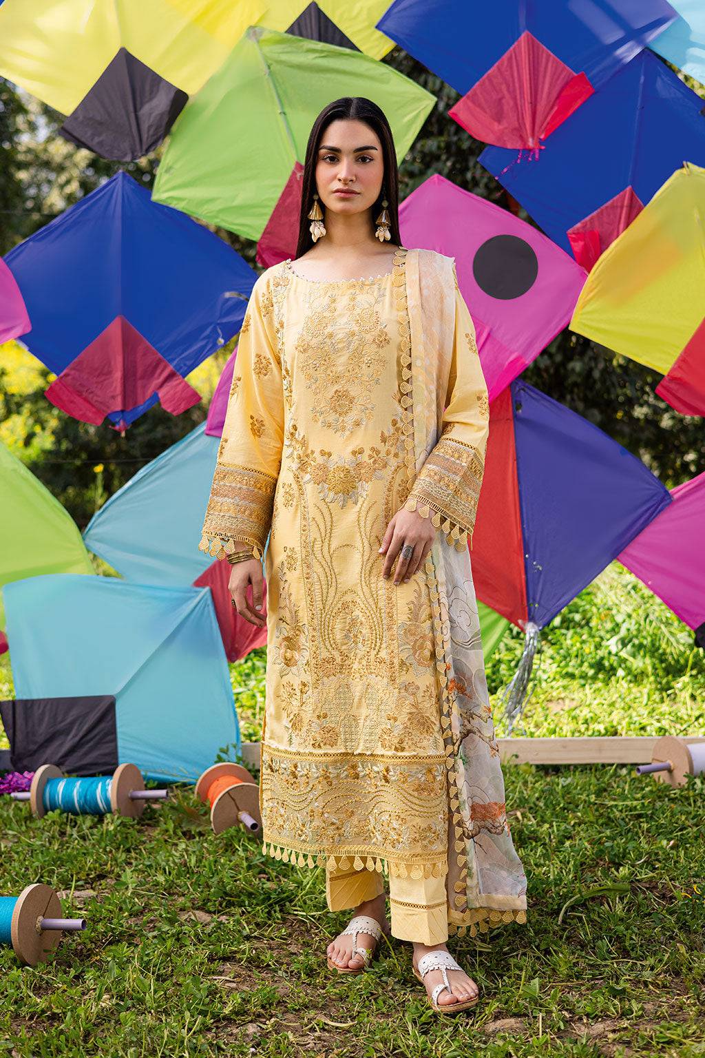 Ramsha | Riwayat Lawn Collection | Y-1207 by Maria Faisal - Registered Vendor of : Ramsha - type : Ladies Clothes - 100% original wedding dresses