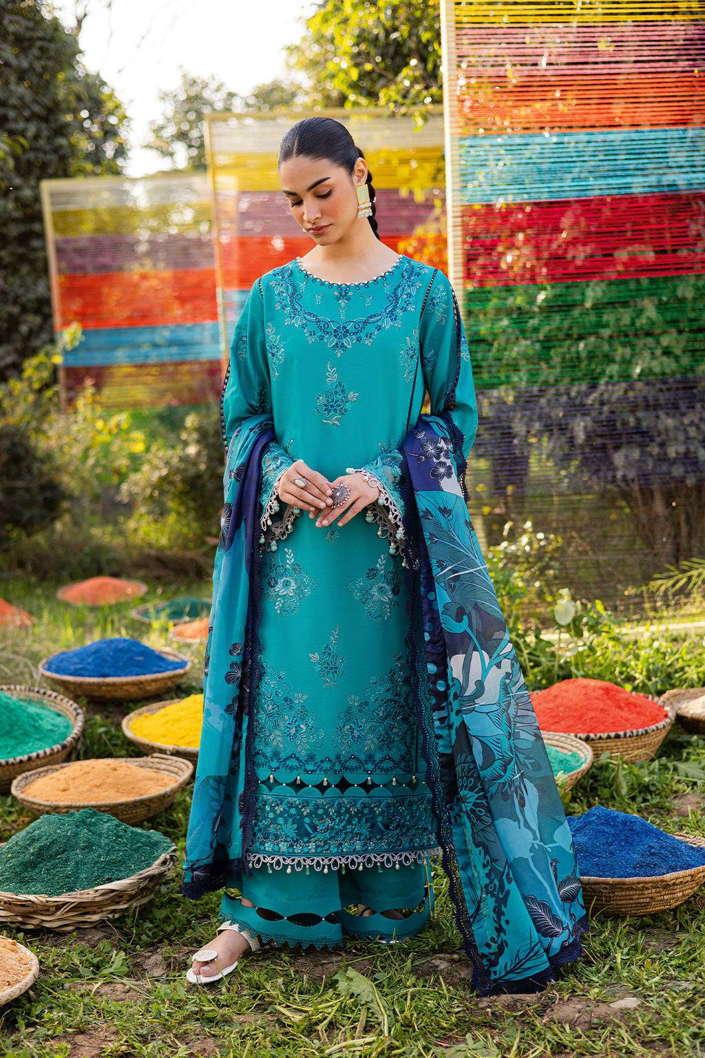 Ramsha | Riwayat Lawn Collection | Y-1201 by Maria Faisal - Registered Vendor of : Ramsha - type : Ladies Clothes - 100% original wedding dresses