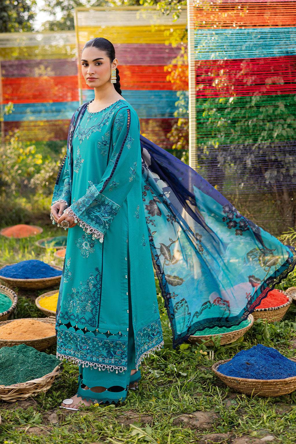 Ramsha | Riwayat Lawn Collection | Y-1201 by Maria Faisal - Registered Vendor of : Ramsha - type : Ladies Clothes - 100% original wedding dresses
