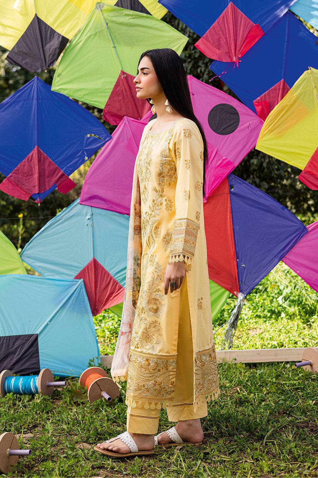 Ramsha | Riwayat Lawn Collection | Y-1207 by Maria Faisal - Registered Vendor of : Ramsha - type : Ladies Clothes - 100% original wedding dresses