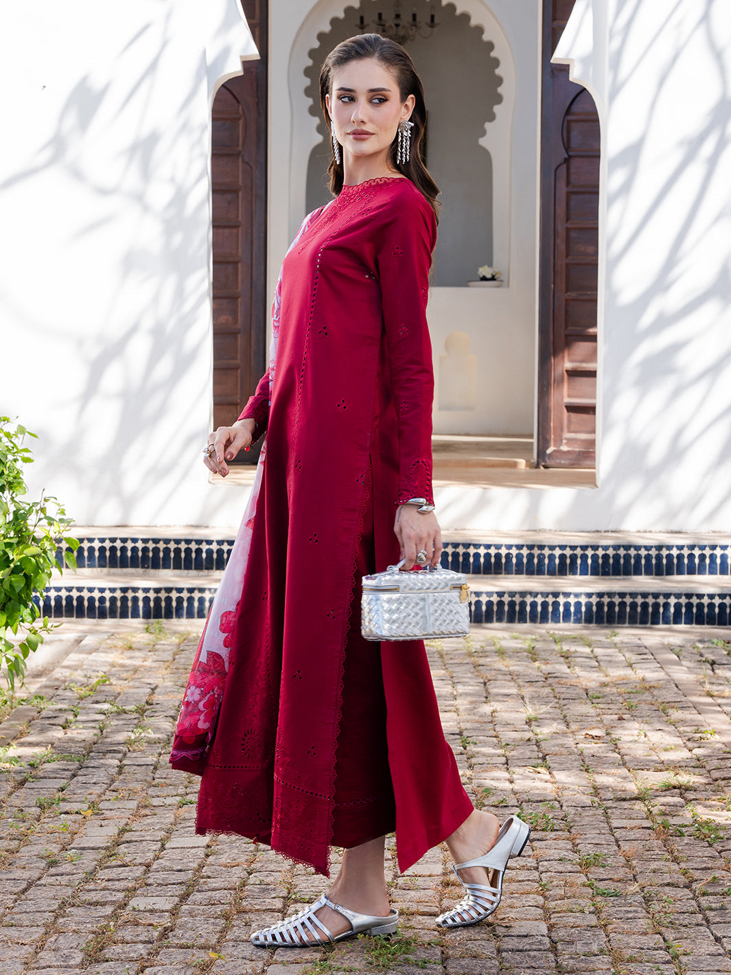 Izel | Dareen Luxury Lawn 26 | Rangrez - Luxury Dress - available at Maria Faisal in UK and USA.