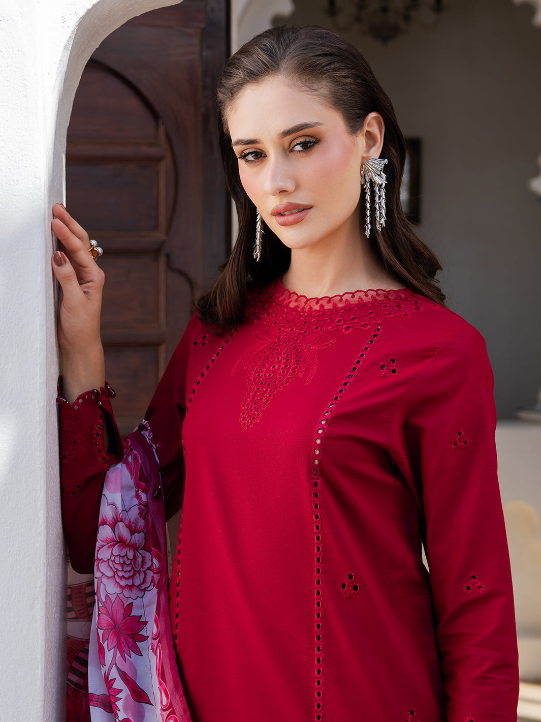 Izel | Dareen Luxury Lawn 26 | Rangrez - Luxury Dress - available at Maria Faisal in UK and USA.