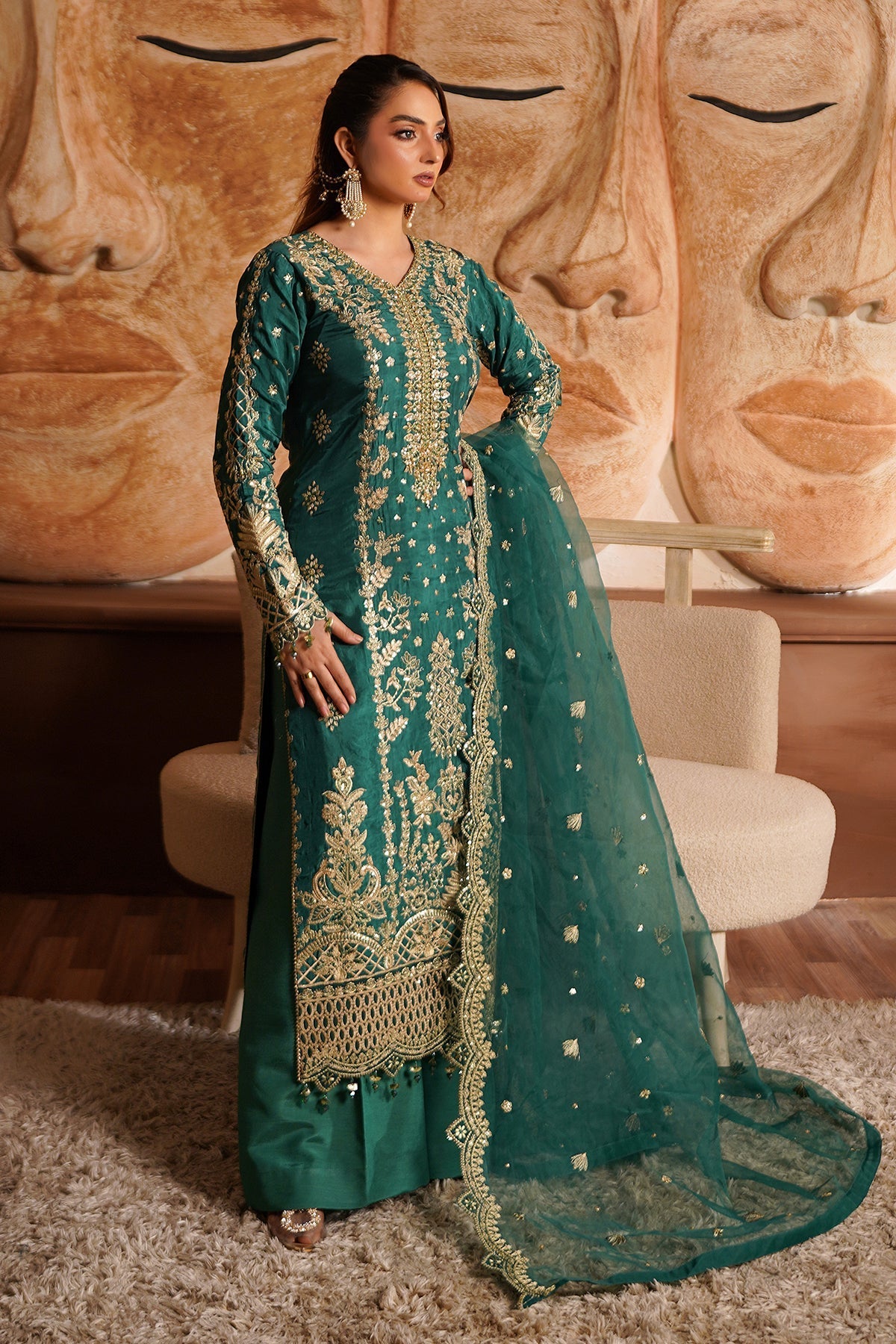 Maryams | Bekhudi Formals | Meherbano B-2002 - Formal Dress - available at Maria Faisal in UK and USA.