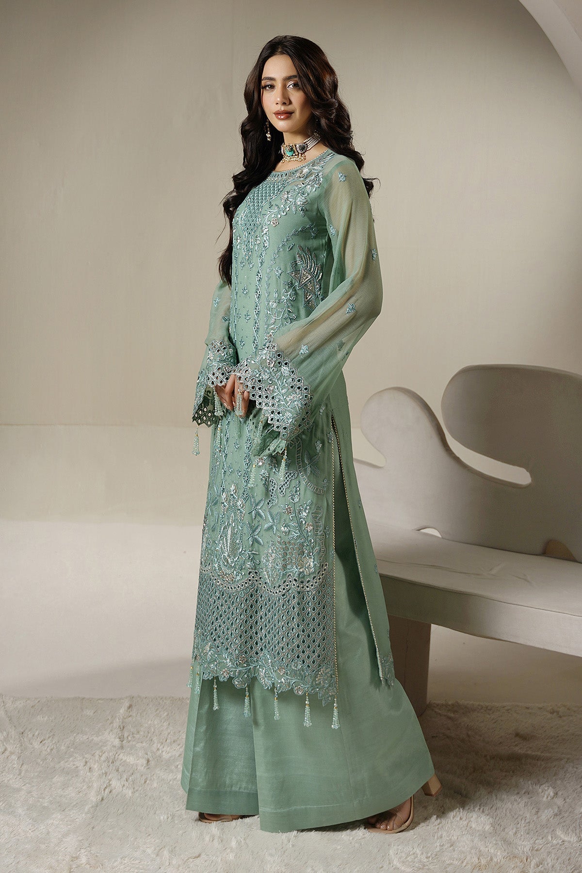 Maryams | Aarzu Formals | A-12008 - Formal Dress - available at Maria Faisal in UK and USA.