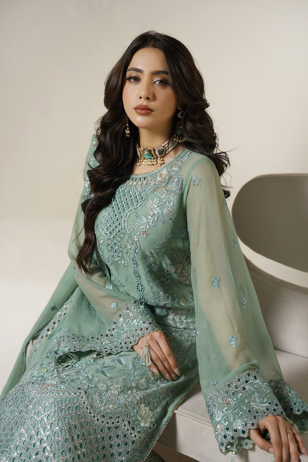 Maryams | Aarzu Formals | A-12008 - Formal Dress - available at Maria Faisal in UK and USA.