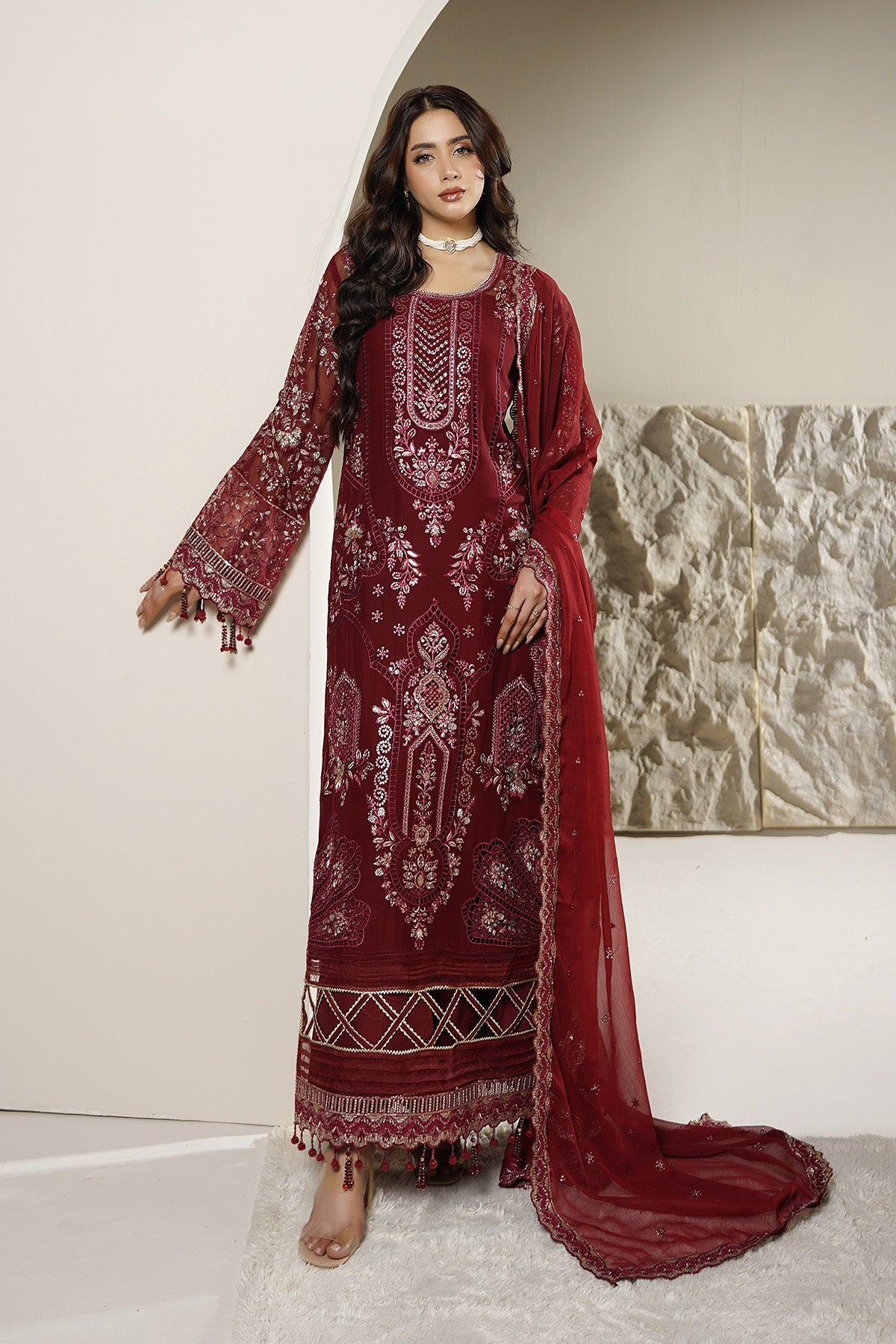 Maryams | Aarzu Formals | A-12001 - Formal Dress - available at Maria Faisal in UK and USA.