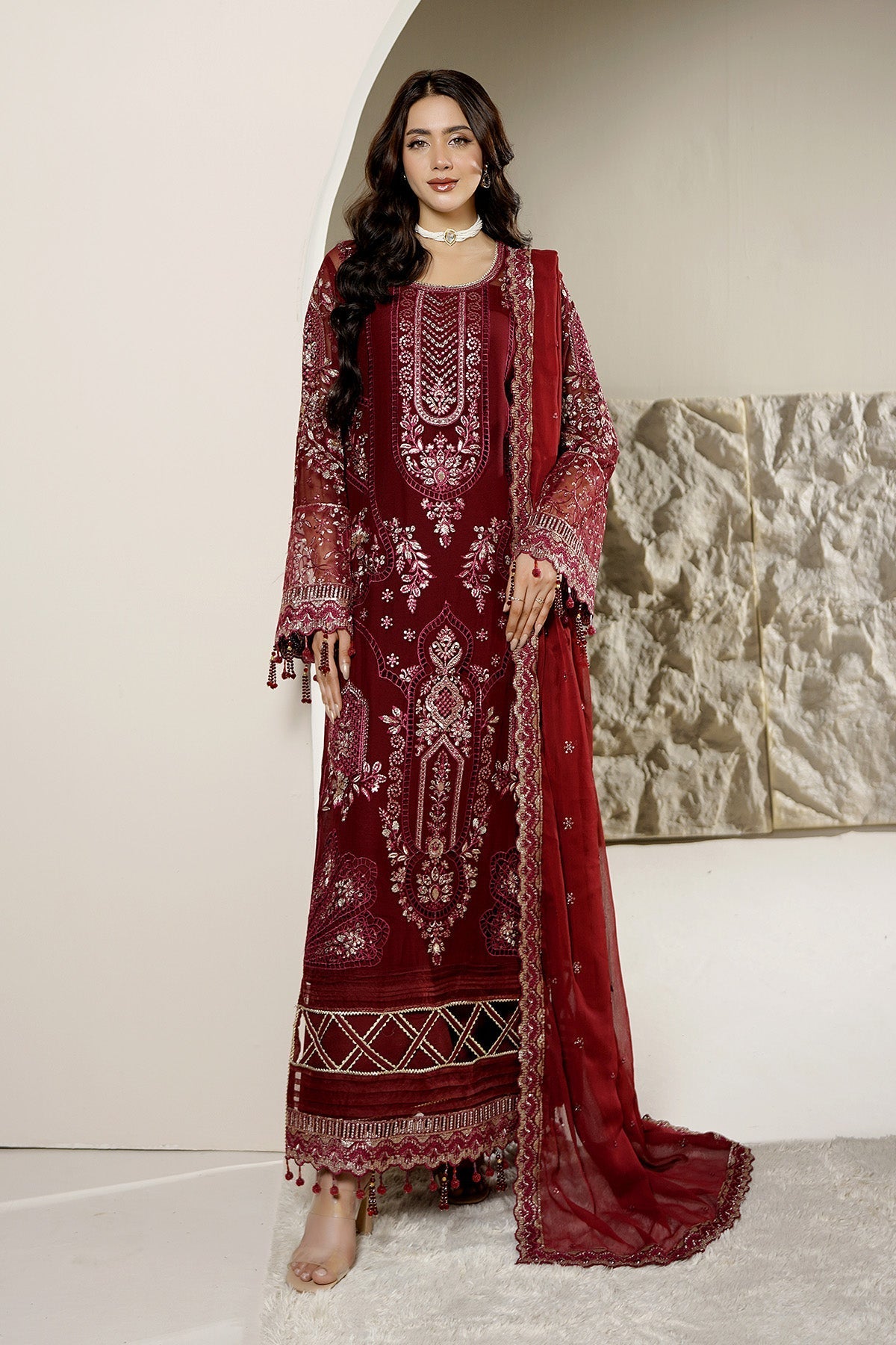 Maryams | Aarzu Formals | A-12001 - Formal Dress - available at Maria Faisal in UK and USA.