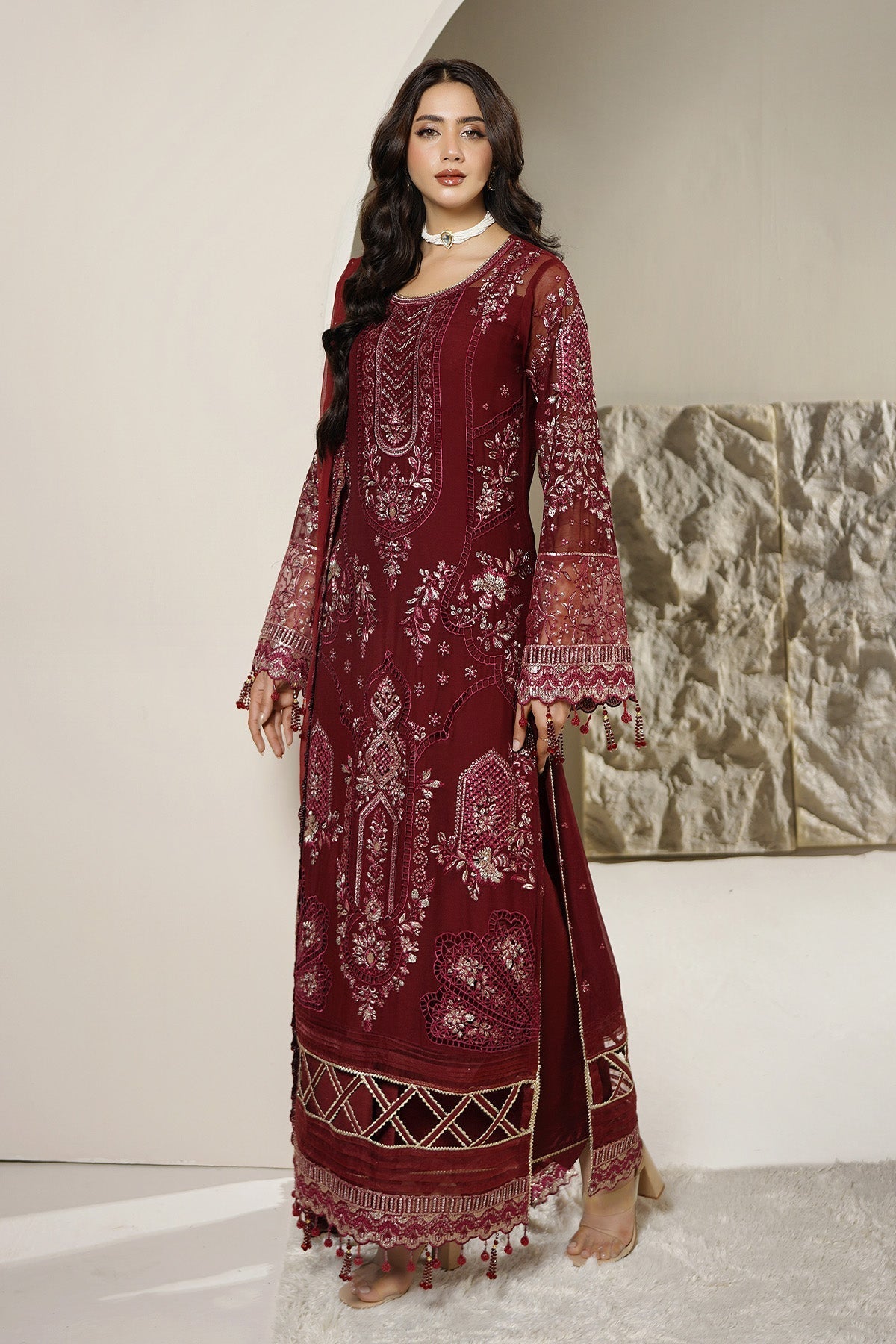 Maryams | Aarzu Formals | A-12001 - Formal Dress - available at Maria Faisal in UK and USA.