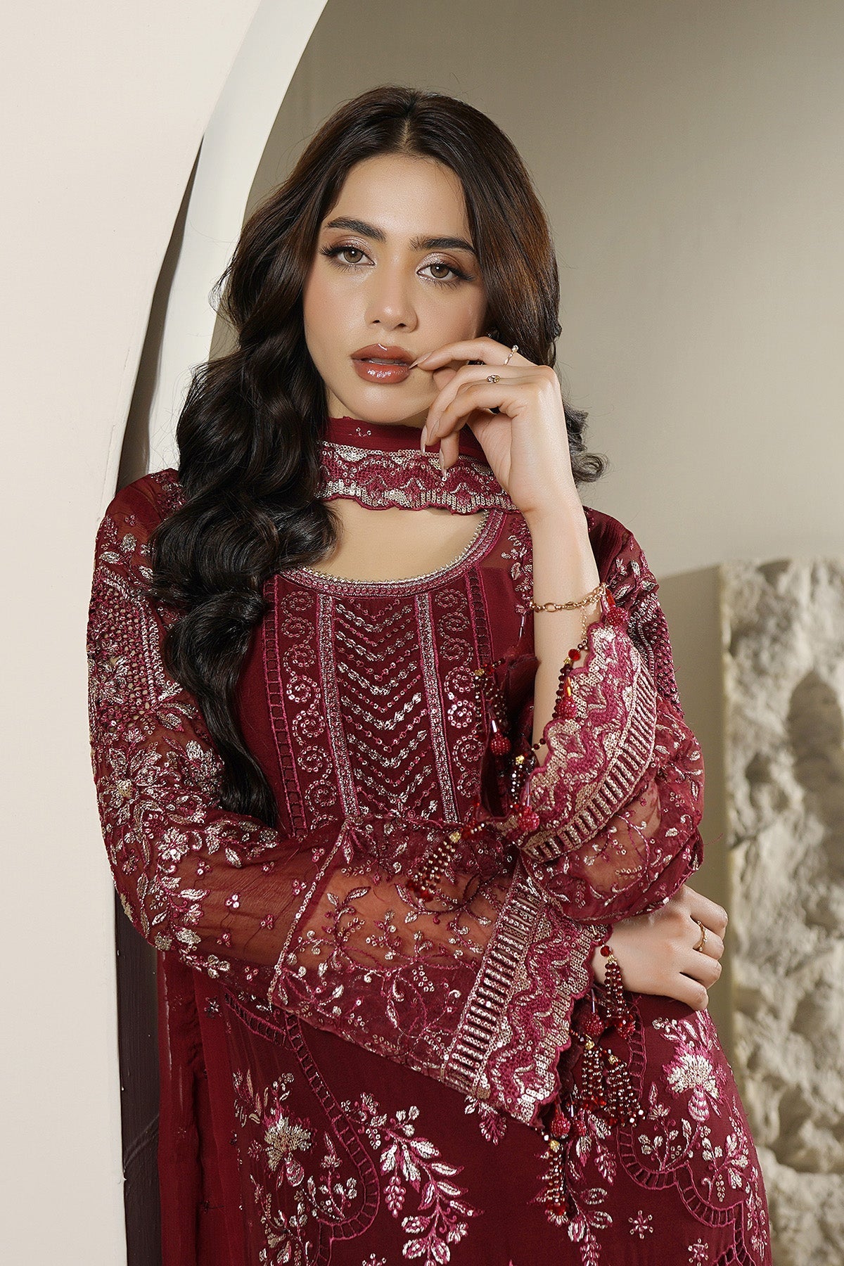 Maryams | Aarzu Formals | A-12001 - Formal Dress - available at Maria Faisal in UK and USA.