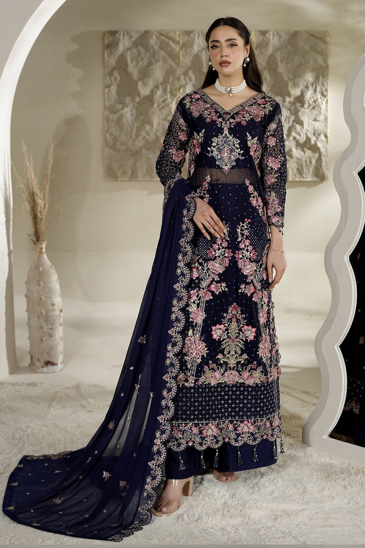 Maryams | Aarzu Formals | A-12007 - Formal Dress - available at Maria Faisal in UK and USA.