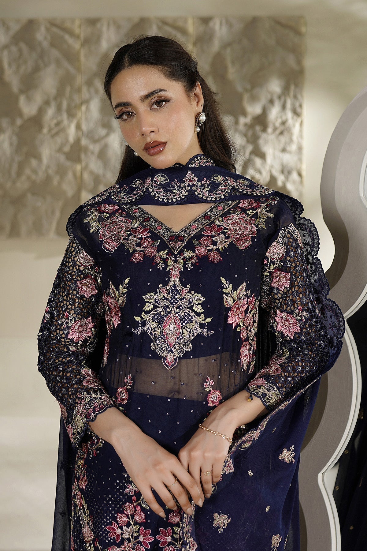 Maryams | Aarzu Formals | A-12007 - Formal Dress - available at Maria Faisal in UK and USA.