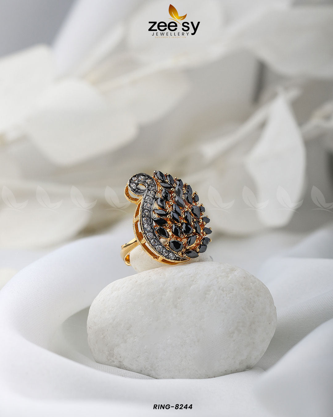 Baguette Cluster Ring-8244