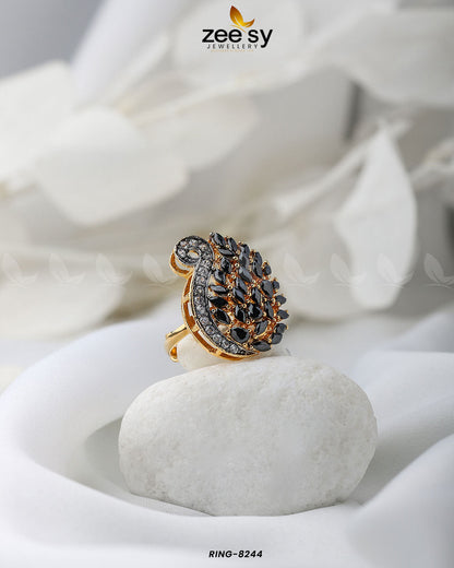 Baguette Cluster Ring-8244 - Rings 