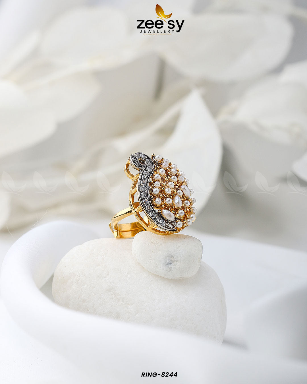 Baguette Cluster Ring-8244 - Rings 