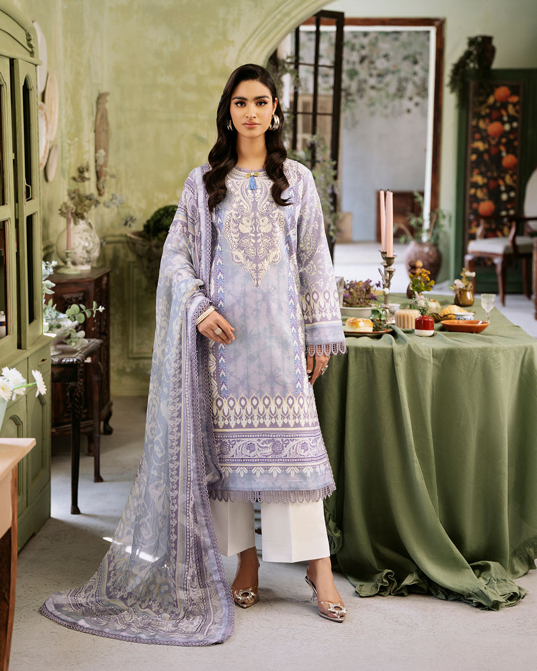 Roheenaz | Flora Printed Lawn | Lumina - Ladies Clothes 