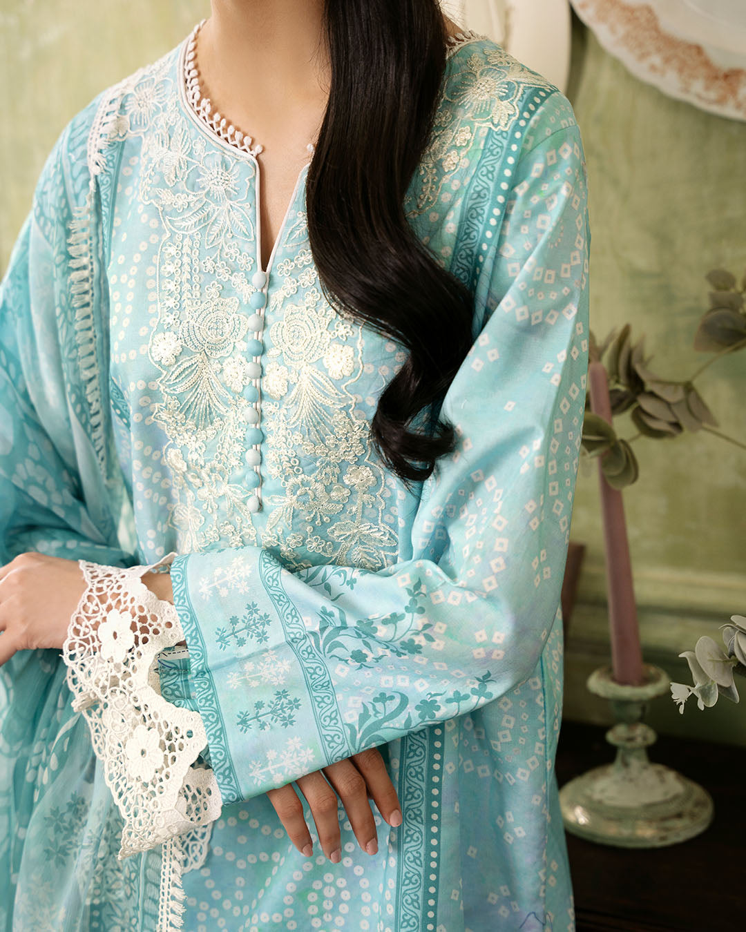 Roheenaz | Flora Printed Lawn | Mirage - Ladies Clothes 