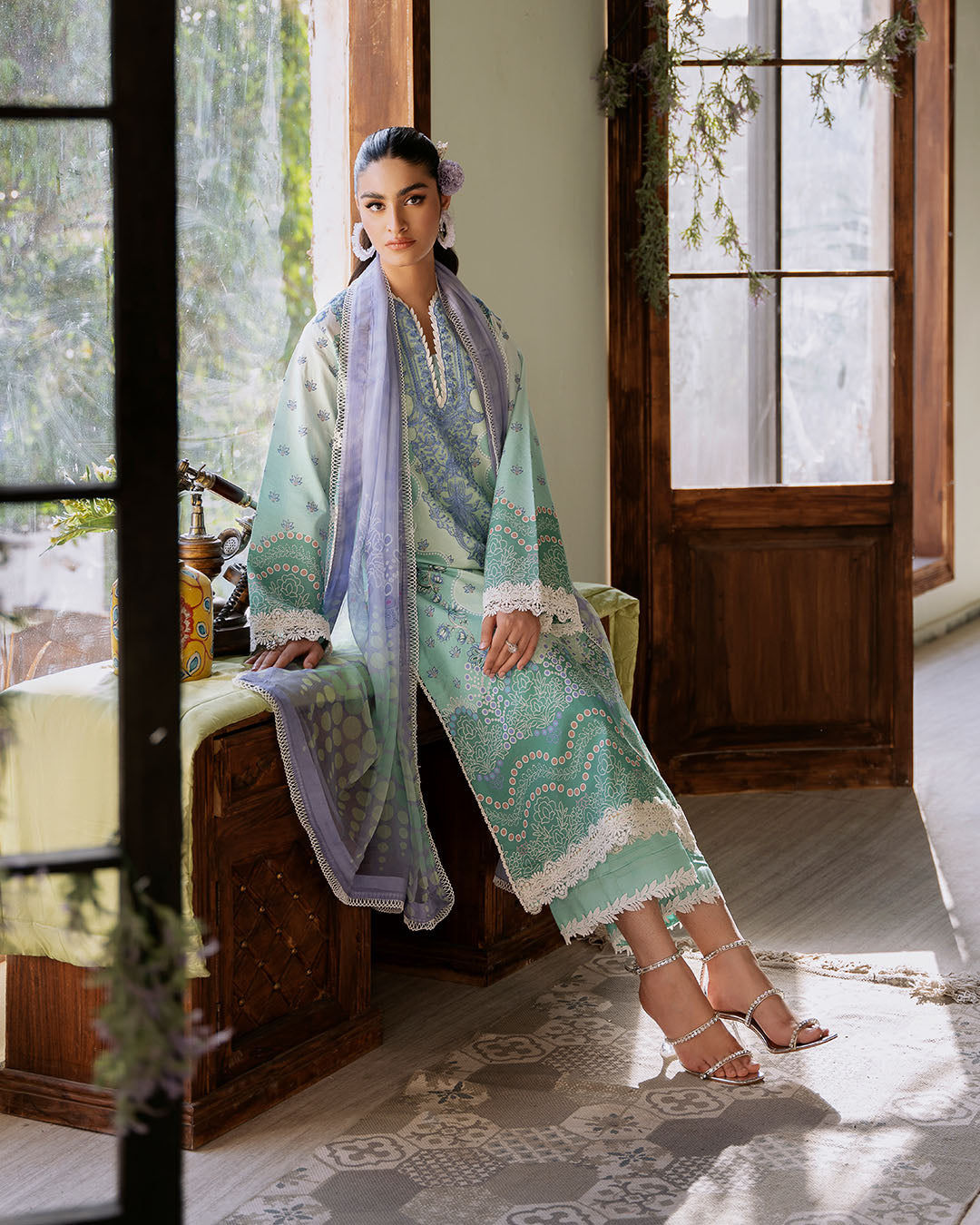 Roheenaz | Flora Printed Lawn | Elysium - Ladies Clothes 