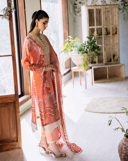 Roheenaz | Flora Printed Lawn | Serenade - Luxury 
