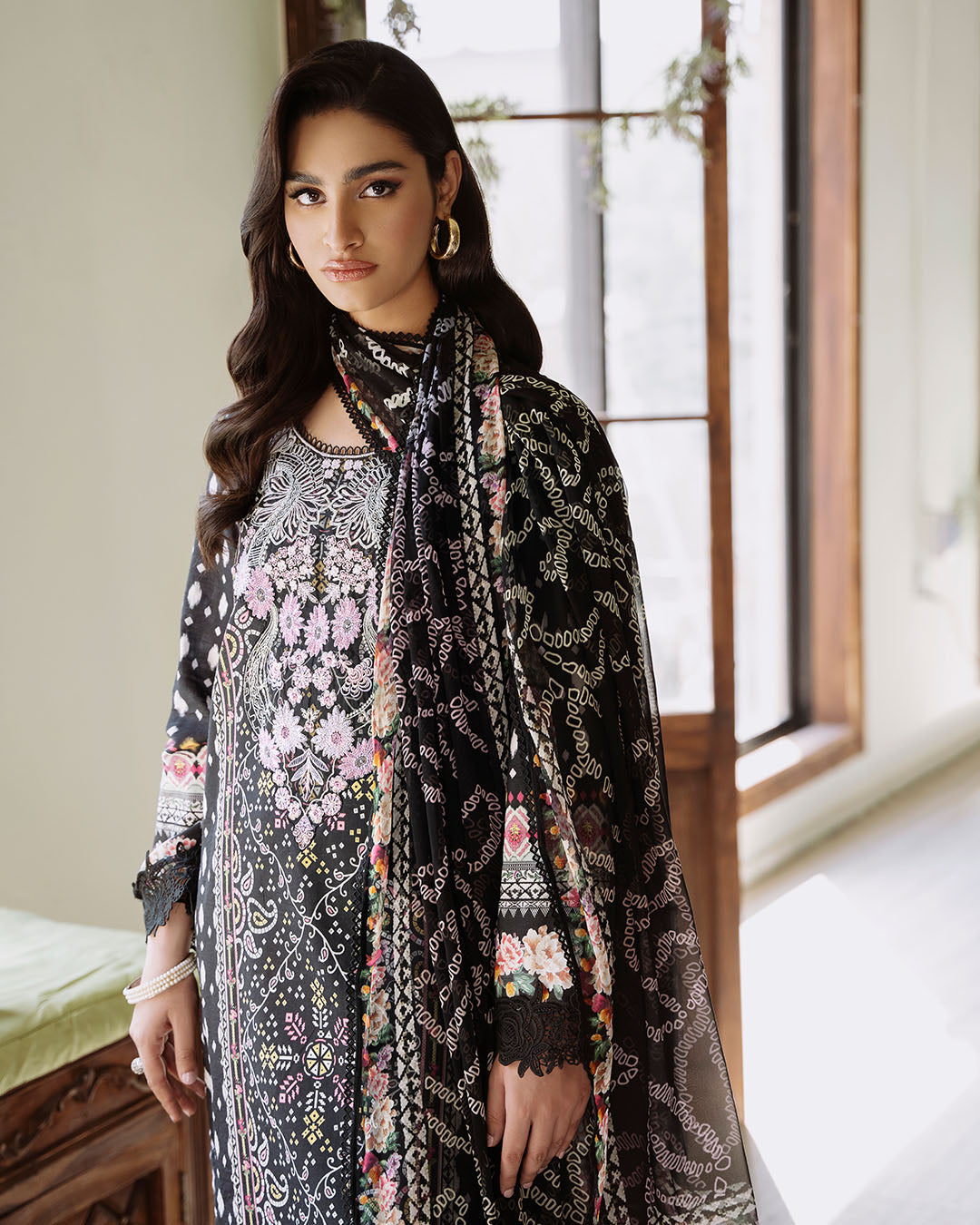Roheenaz | Flora Printed Lawn | Veridian - Ladies Clothes 