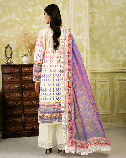 Roheenaz | Flora Printed Lawn | Evangeline - Ladies Clothes 